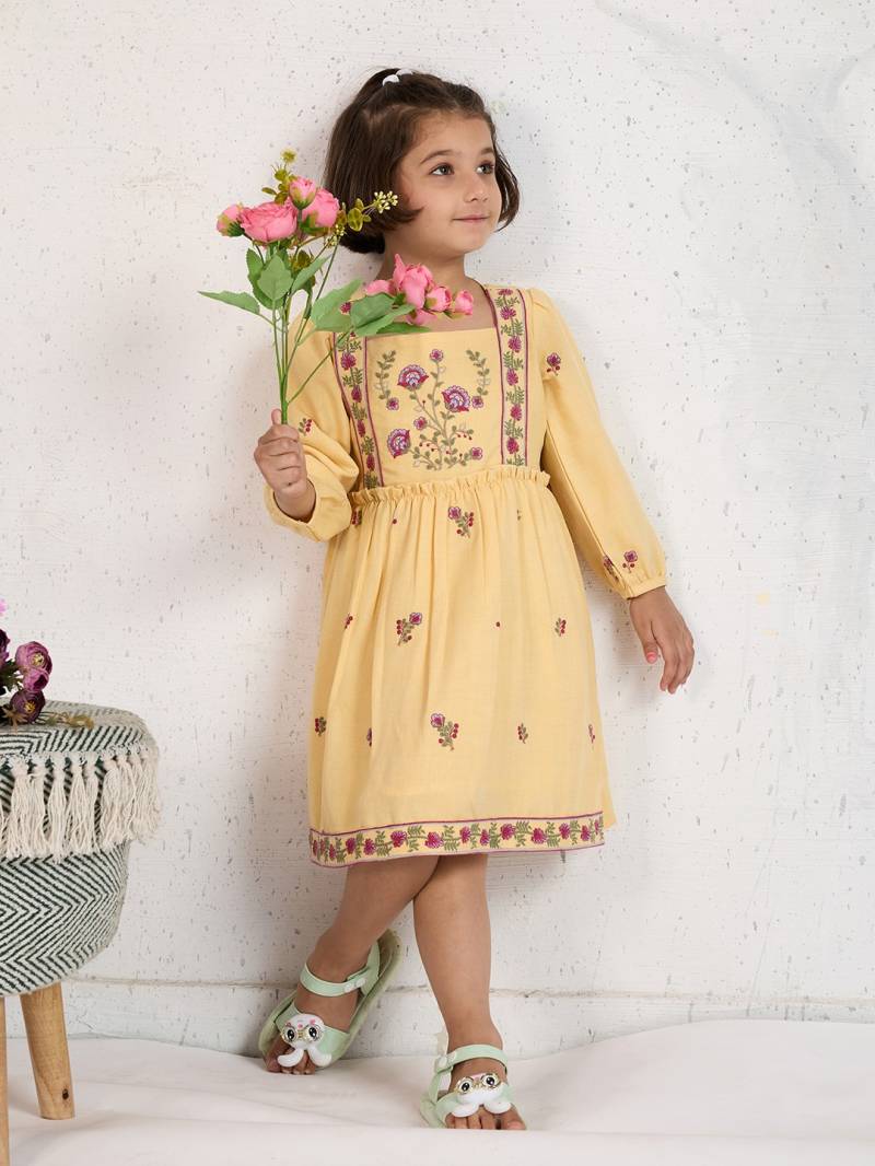 T 5094 A And B Linen Cotton Stylish Wear Girls Collection