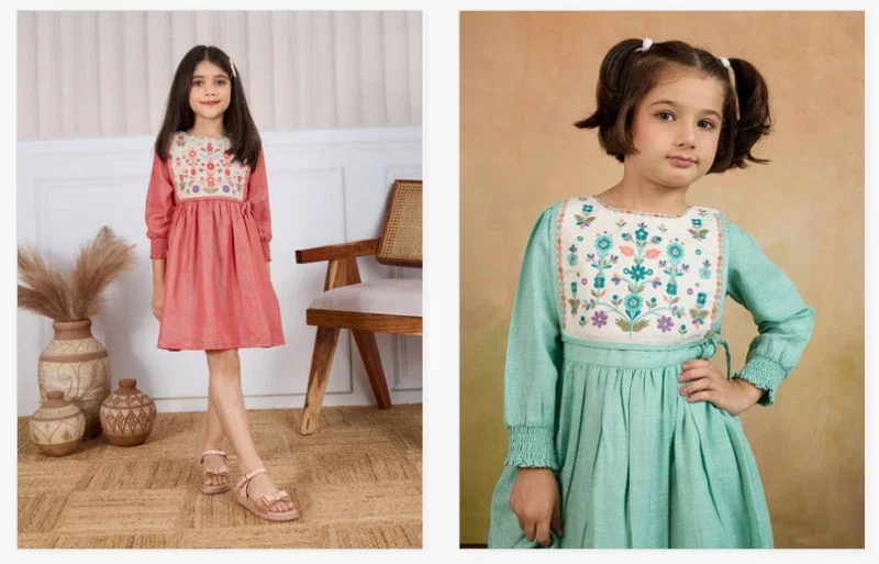T 5086 A And B Linen Designer Stylish Wear Girls Collection