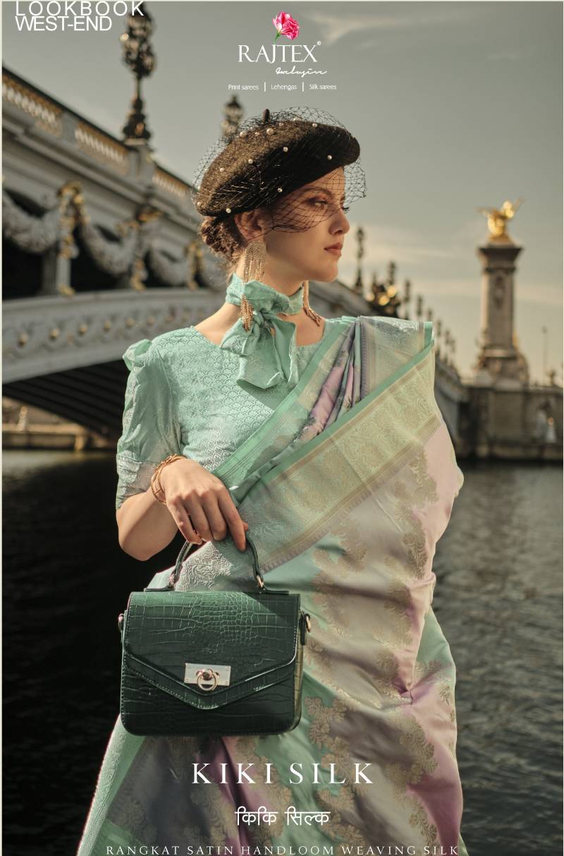 Rajtex Kiki Silk Rangkat Satin Handloom Weaving Saree Collection