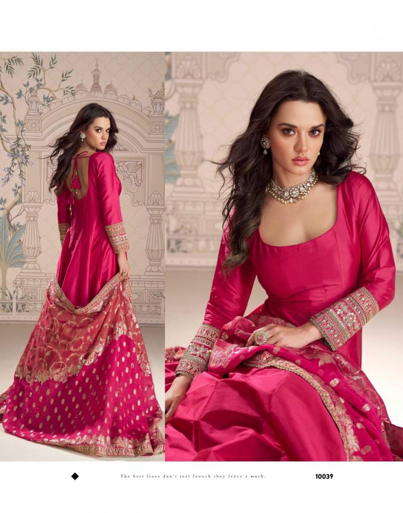 Sayuri Roshni Silk Viscose Embroidered Festival Wear Gown Collection