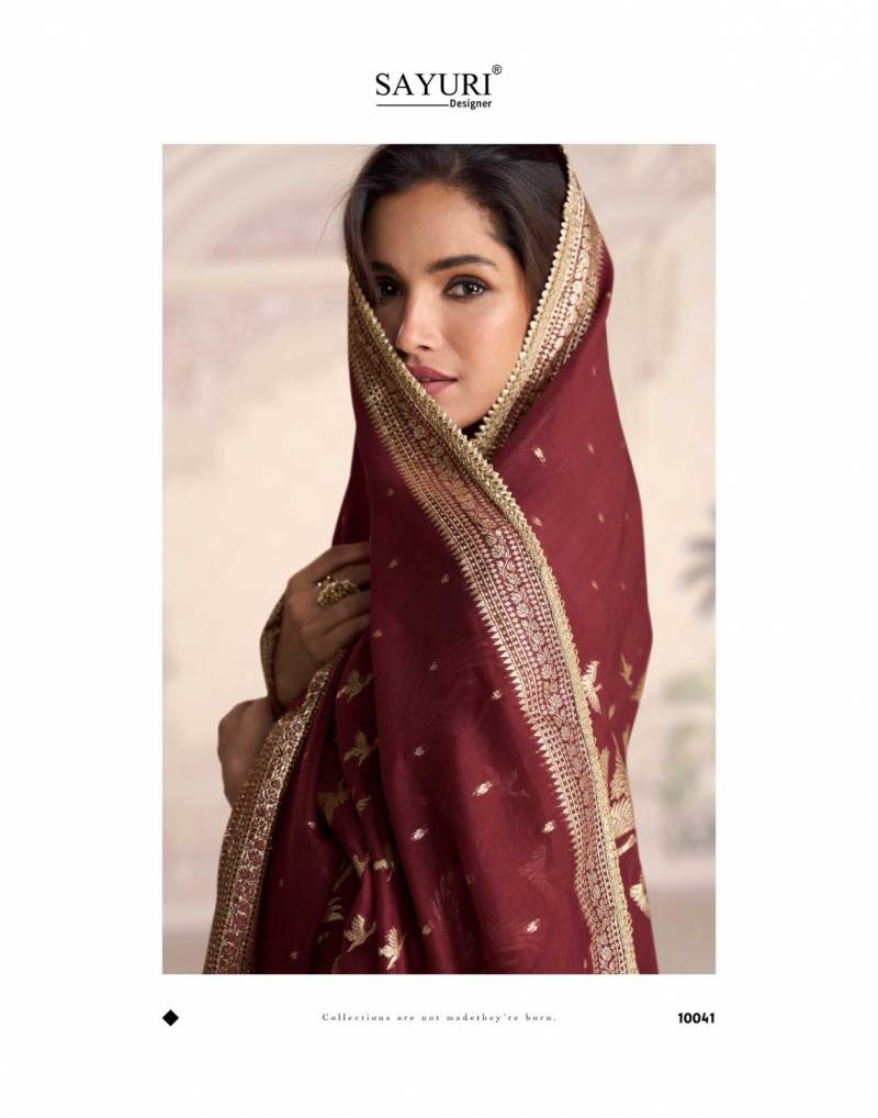 Sayuri Roshni Silk Viscose Embroidered Festival Wear Gown Collection