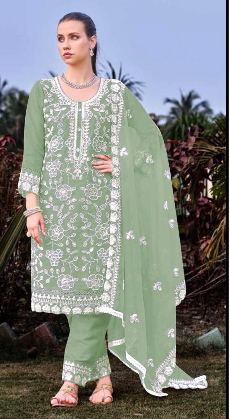 Bilqis B 160 Q To T Faux Georgette Embroidered Salwar Kameez