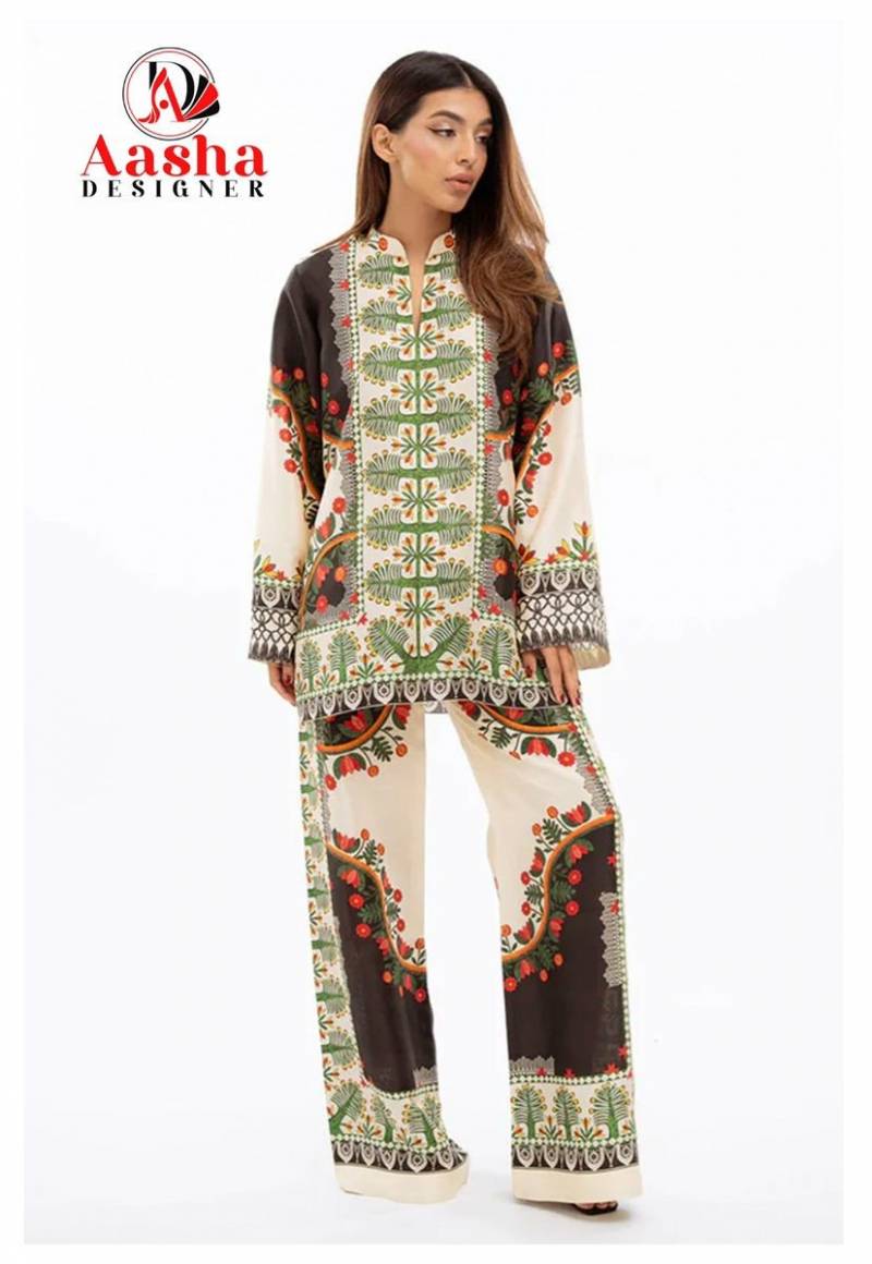 Aasha Turkis Vol 6 Modal Sattin Printed Co Ord Set Collection