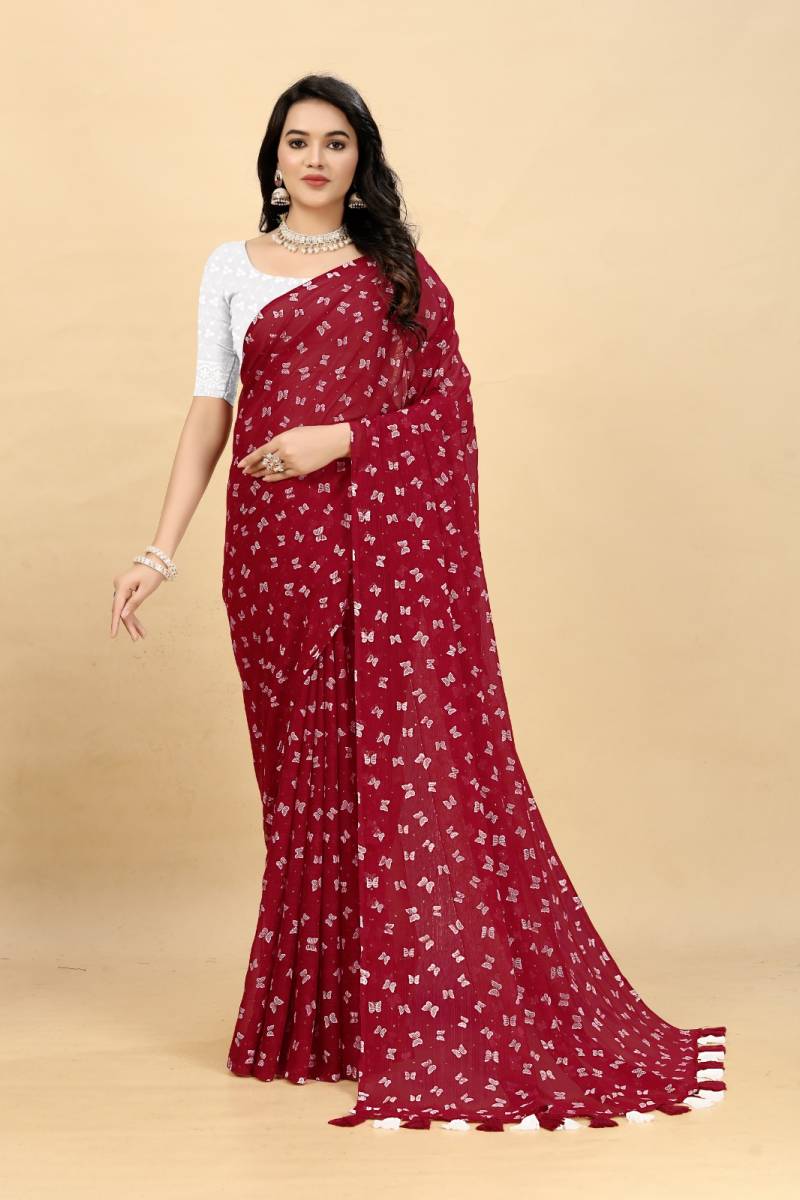Butterfly 01 Fancy Daily Wear Georgette Saree Collection