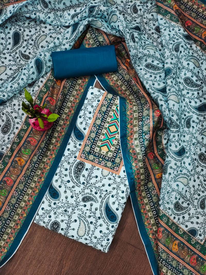 Cp 546 Slub Cotton Printed Dress Material Collection