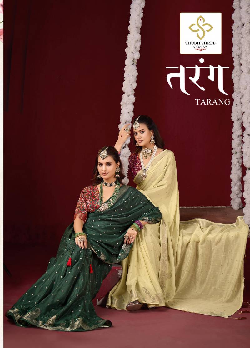 Shubh Shree Tarang Chiffon Wedding Wear Saree Collection