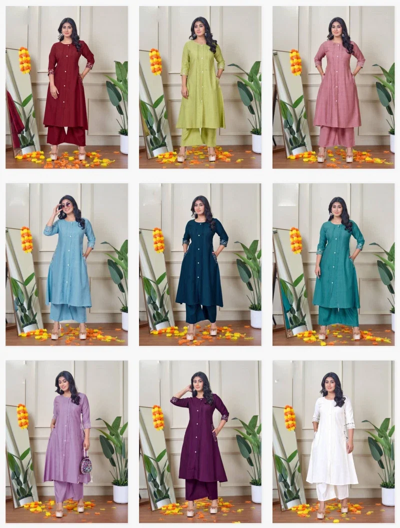 Naisha K 363 Vetican Work Casual Wear Kurti Pant Collection
