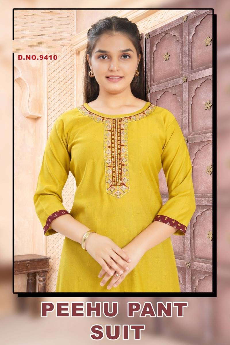 Peehu Pant Suit 9410 Vatican Salwar Suit Collection