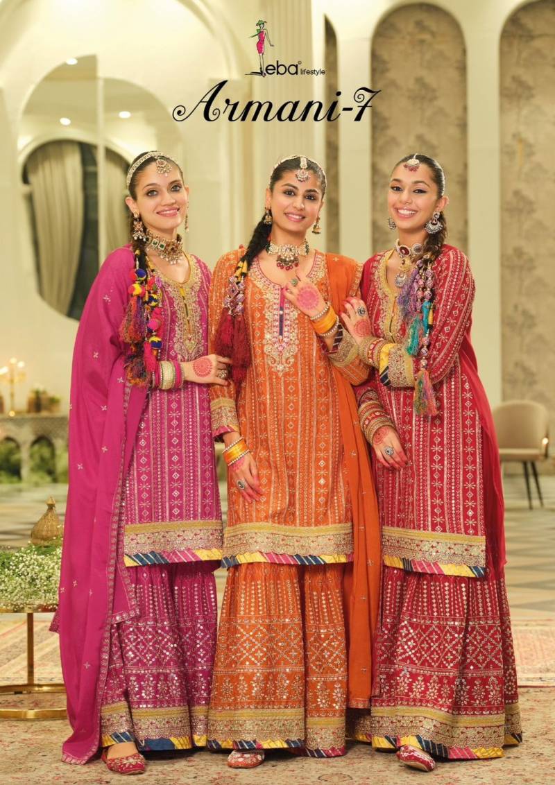 Eba Armani Vol 7 Heavy Chinon Embroiderd Salwar kameez Suit