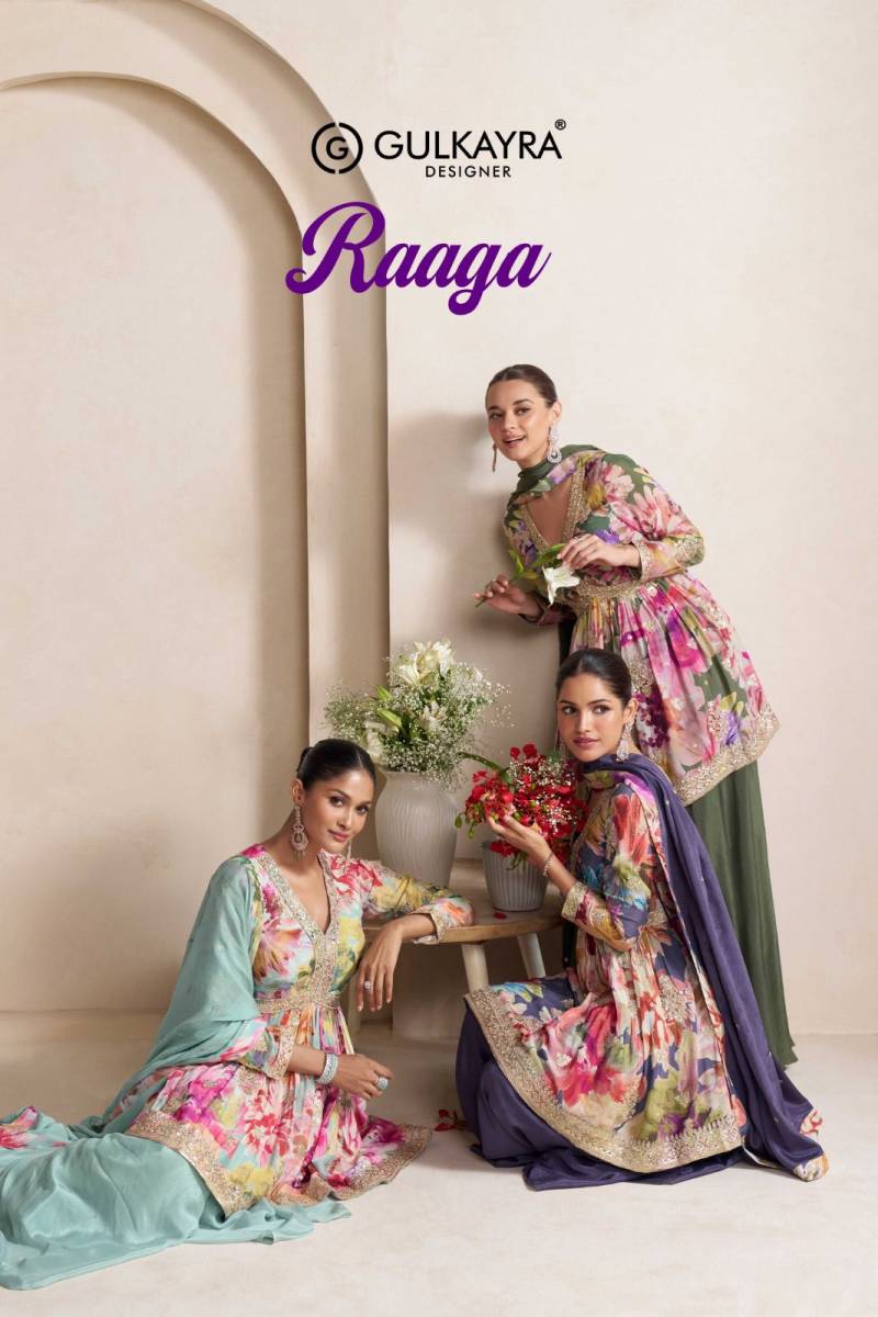 Gulkayra Raaga Chinon Embroidery Work Designer Salwar Kameez