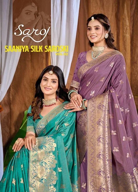 Saroj Saaniya Silk Saroski Vol 2 Traditional Satin Saree Collection