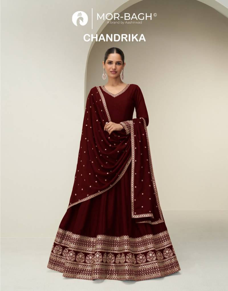 Aashirwad Mor Bagh Chandrika Silk Designer Festival Wear Gown Collection