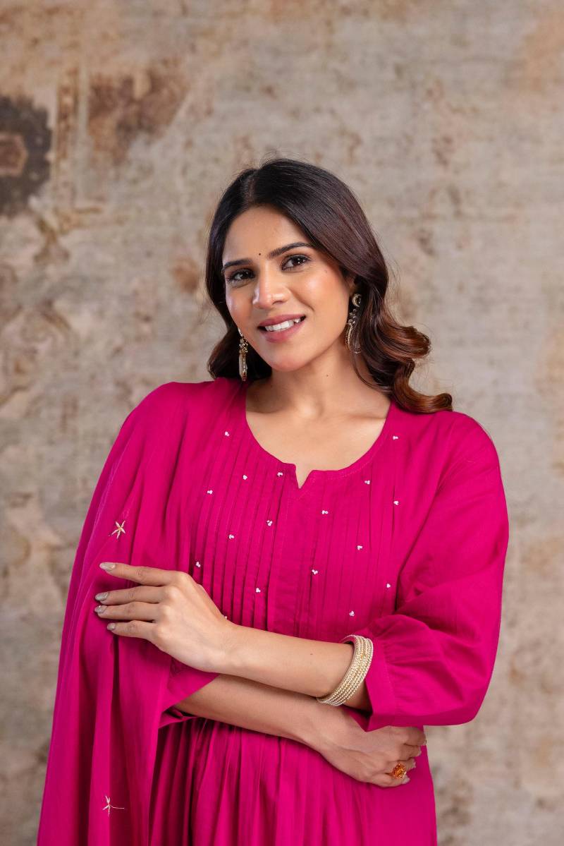 Naisha K 369 Cotton Embroidered Work Kurti Pant And Dupatta Collection