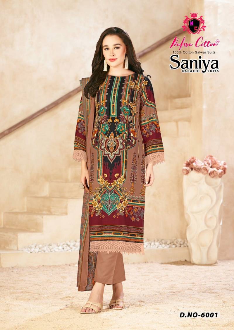 Nafisa Saniya Vol 6 Soft Cotton Printed Karachi Dress Material