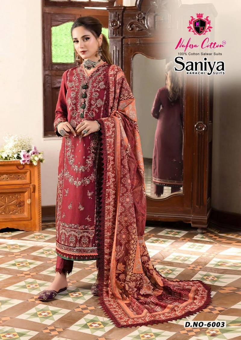 Nafisa Saniya Vol 6 Soft Cotton Printed Karachi Dress Material