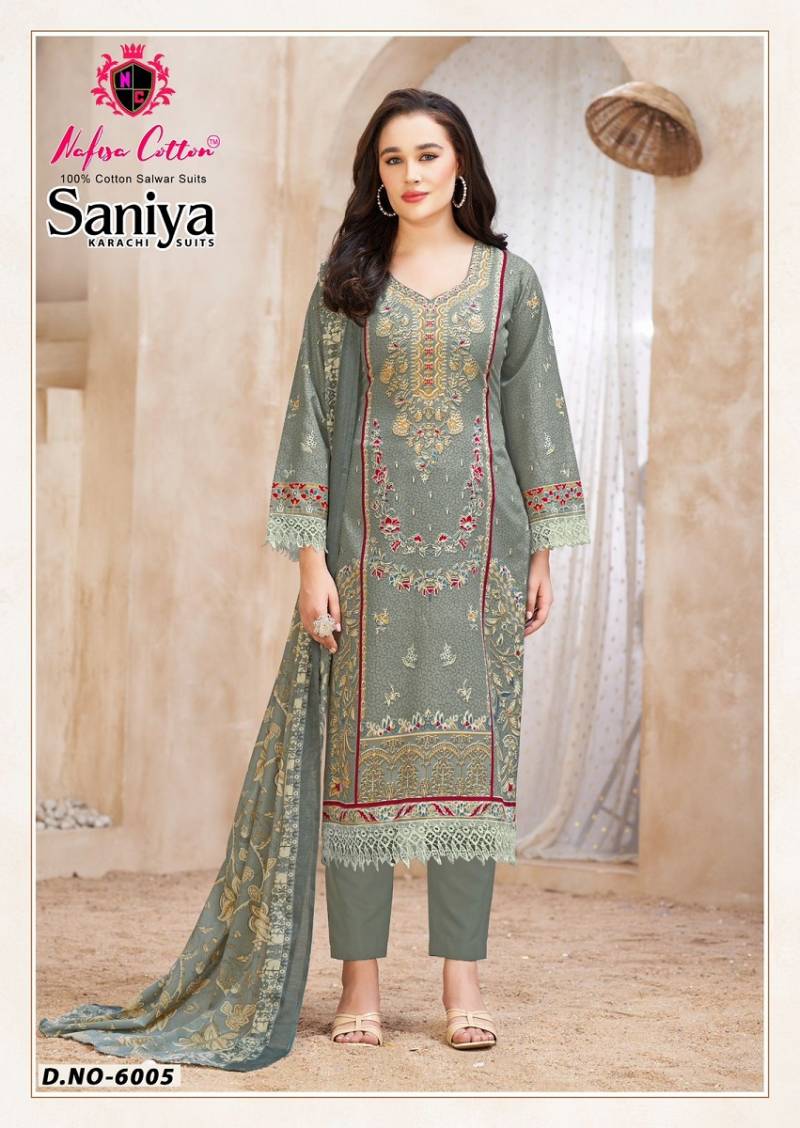 Nafisa Saniya Vol 6 Soft Cotton Printed Karachi Dress Material