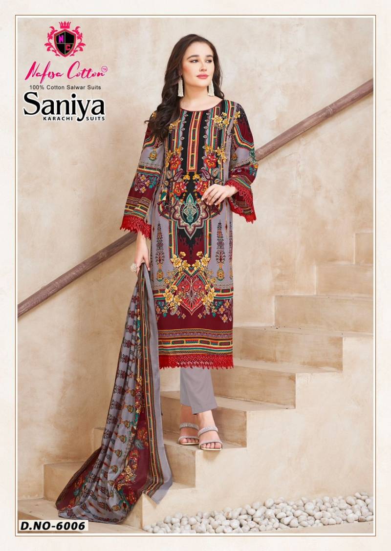 Nafisa Saniya Vol 6 Soft Cotton Printed Karachi Dress Material