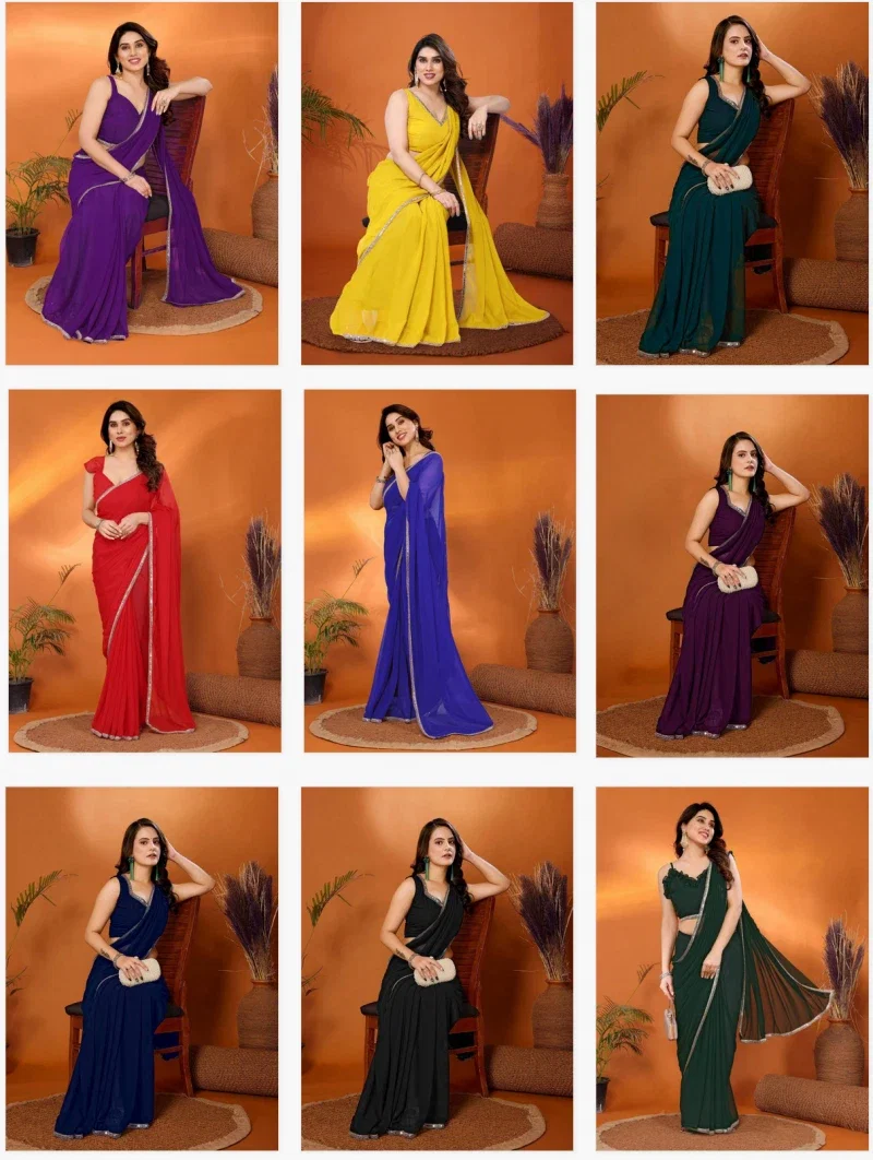 Csn Pakhi Georgette Silk Fancy Saree Collection