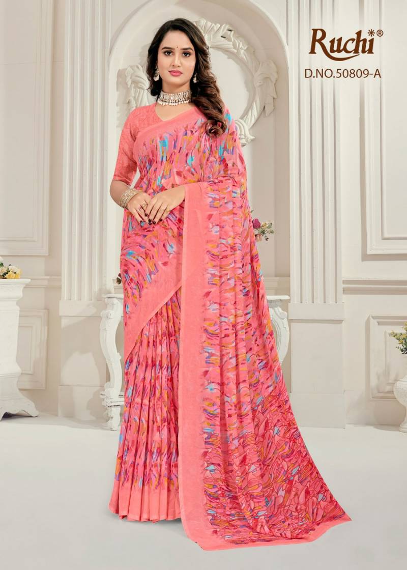 Ruchi Ragaa Georgette 26 Printed Saree Collection