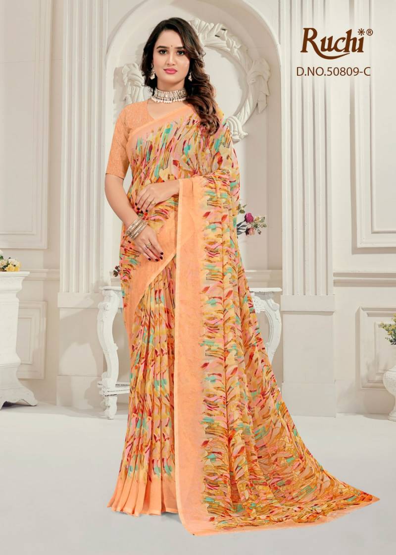 Ruchi Ragaa Georgette 26 Printed Saree Collection