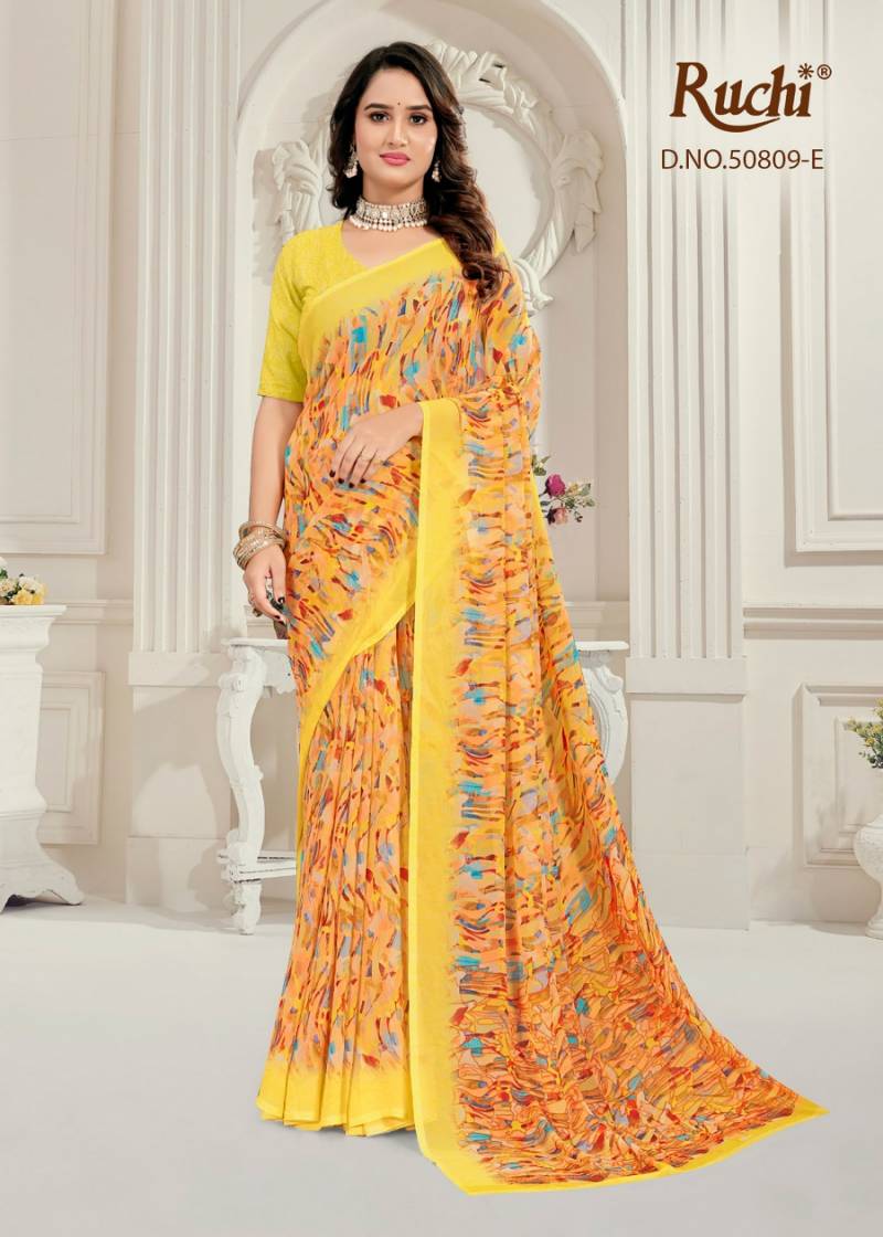 Ruchi Ragaa Georgette 26 Printed Saree Collection