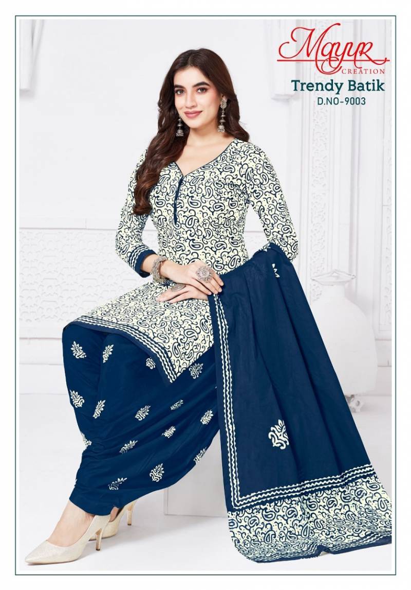 Mayur Trendy Batik Vol 9 Pure Cotton Printed Dress Material