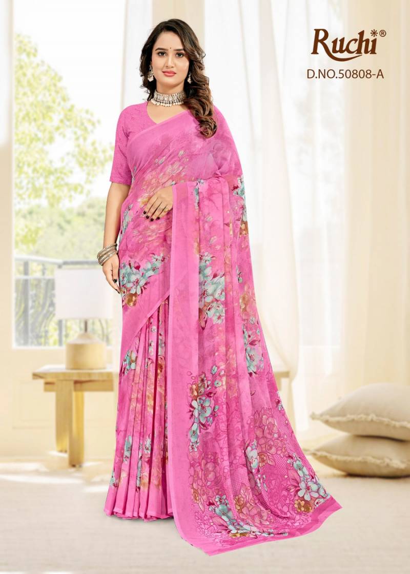 Ruchi Ragaa Georgette 25 Printed Saree Collection