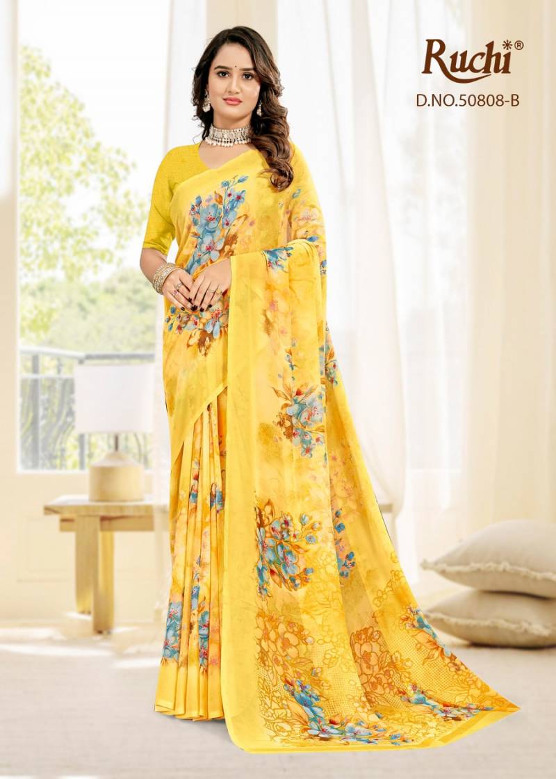 Ruchi Ragaa Georgette 25 Printed Saree Collection