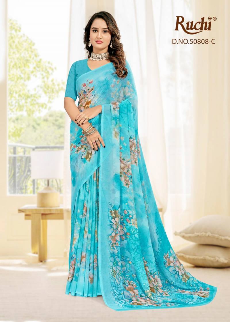 Ruchi Ragaa Georgette 25 Printed Saree Collection