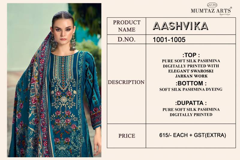 Mumtaz Aashvika Soft Silk Pashmina Digital Print Dress Material