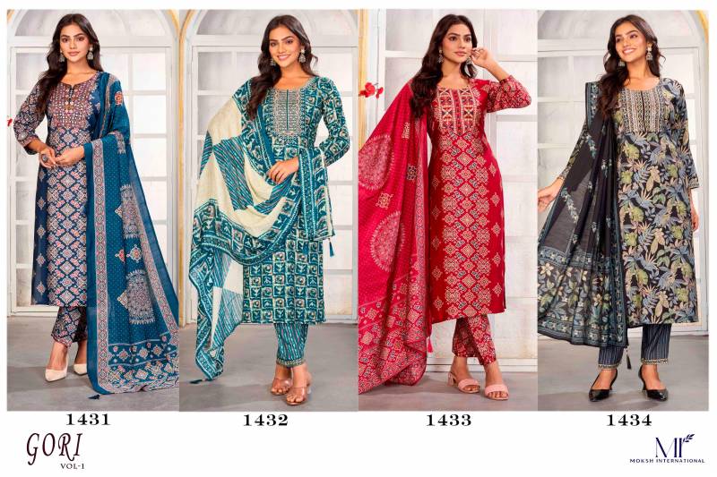 Moksh Gori Vol 1 Premium Printed Kurti Pant And Dupatta Collection