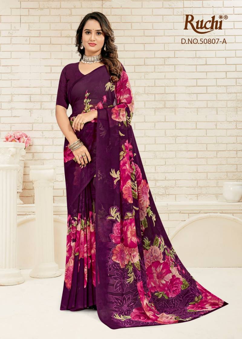 Ruchi Ragaa Georgette 24 Printed Saree Collection