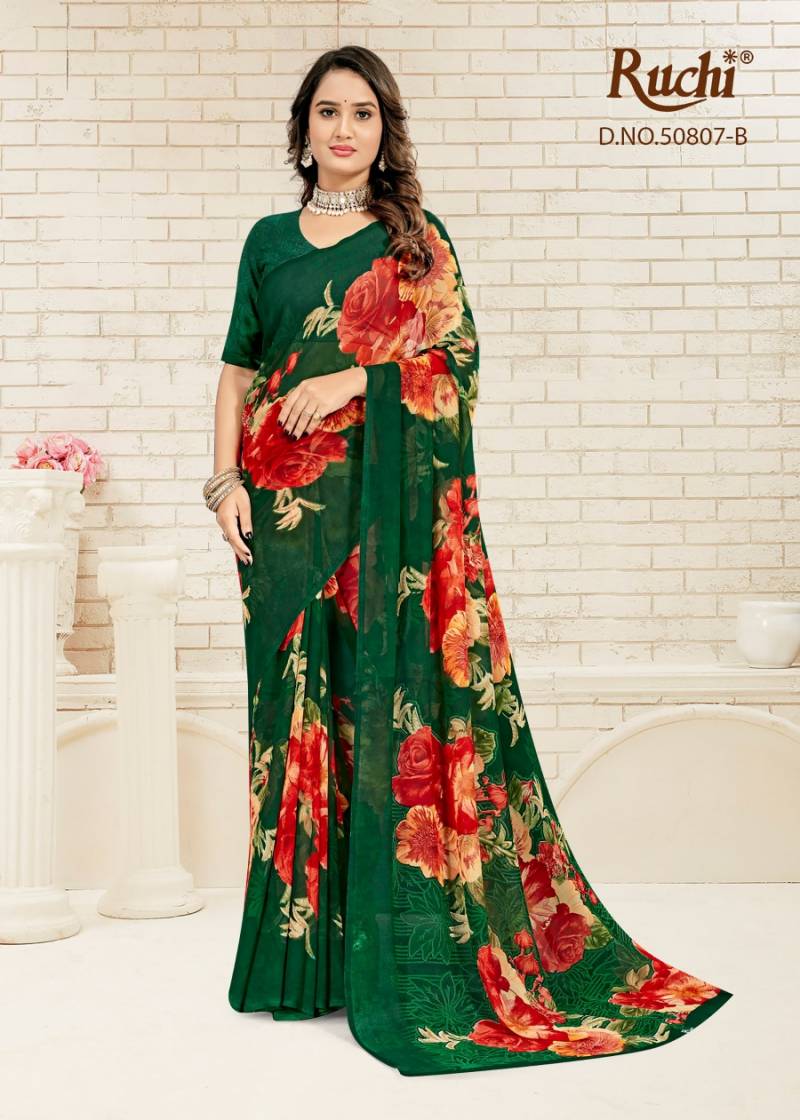 Ruchi Ragaa Georgette 24 Printed Saree Collection