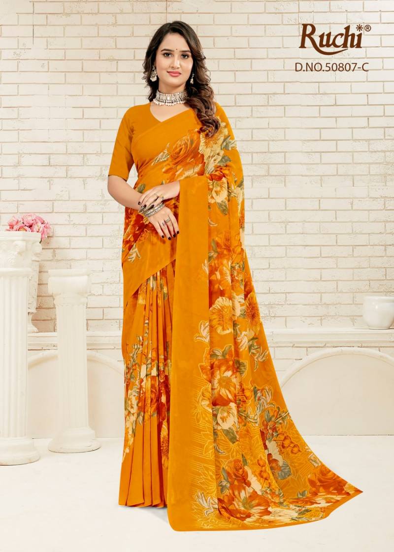 Ruchi Ragaa Georgette 24 Printed Saree Collection