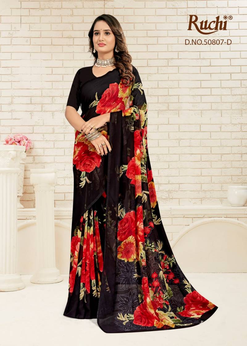 Ruchi Ragaa Georgette 24 Printed Saree Collection
