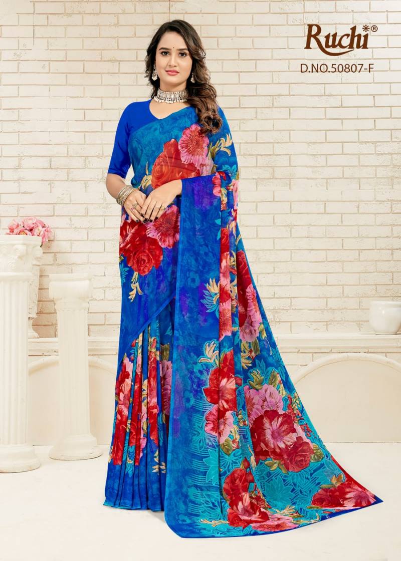 Ruchi Ragaa Georgette 24 Printed Saree Collection