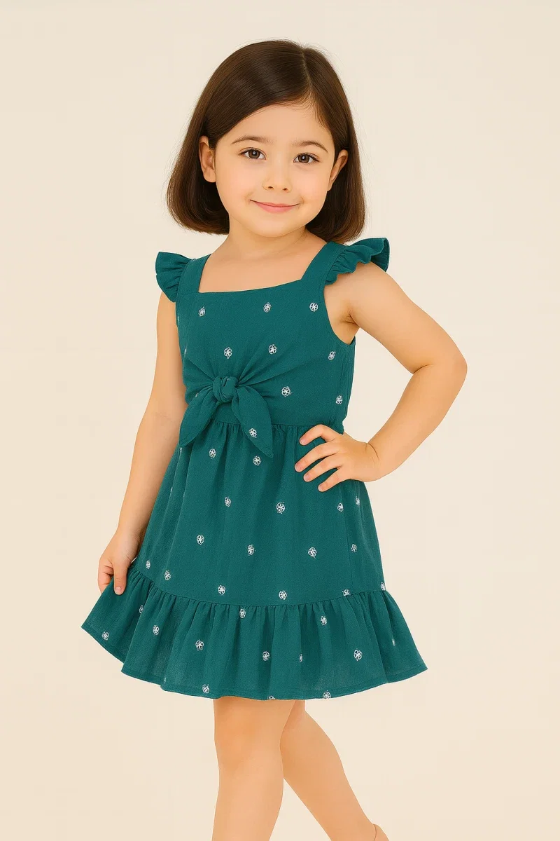 T 3484 A And B Rayon Blended Fancy Kids Girls Wear Collection