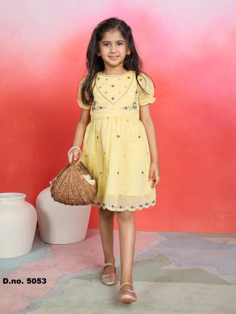 T 3144 5053 And 5088 Girls Fancy Froks Kids Wear Collection