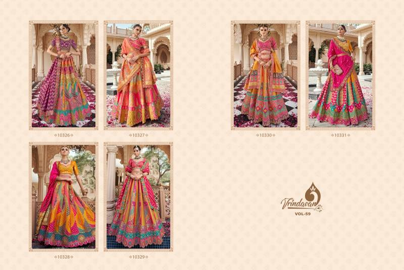 Royal Vrindavan Vol 59 Banarasi Silk Zarkan Designer Bridal Lehenga Choli