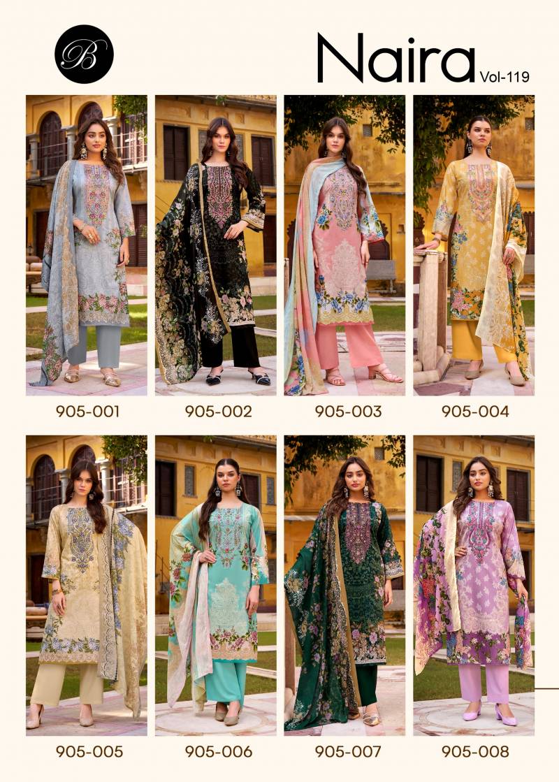 Belliza Naira Vol 119 Pure Cotton Digital Prints Designer Dress Material