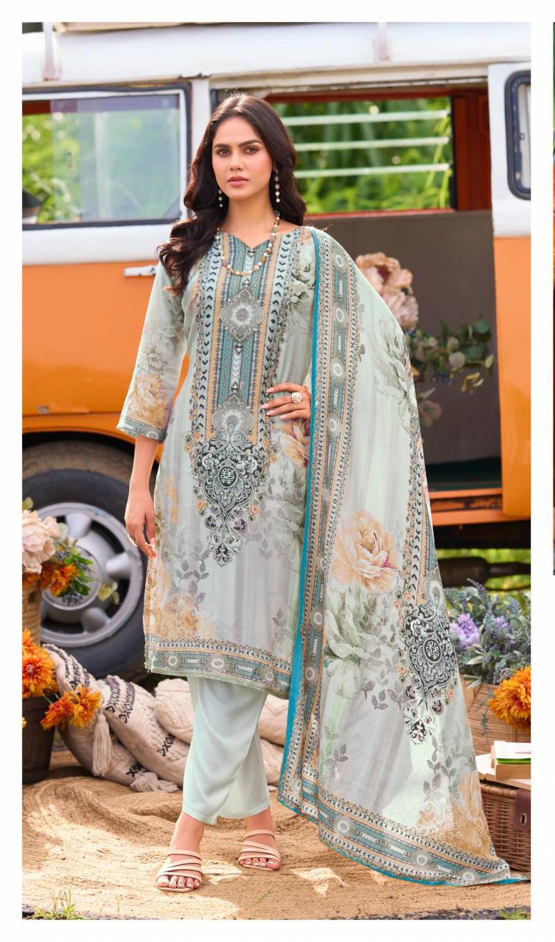 Deepsy M 1038 A To C Viscose Muslin Digital Print Work Pakistani Suits
