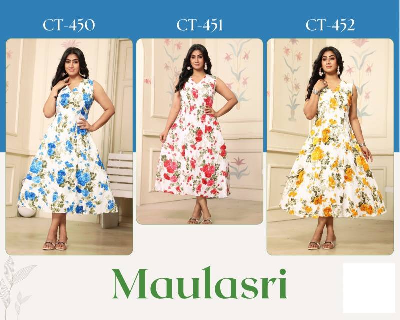 Ctz Maulasri Polyster Stylish Printed Kurtis Collection