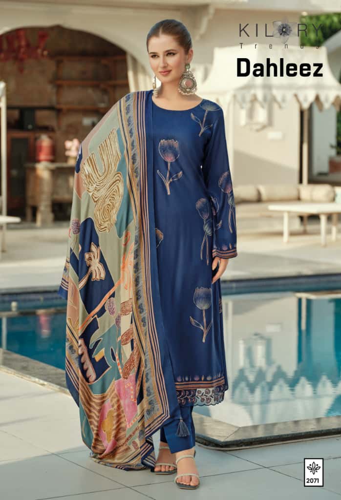 Kilory Dahleez Viscose Pashmina Printed Embroidered Salwar Kameez
