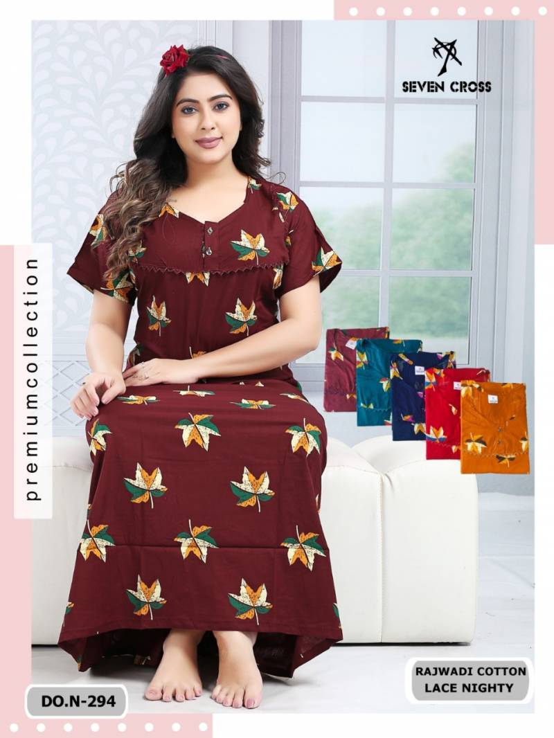 Rajwadi 287 To 95 Cotton Nighty Suits Collection