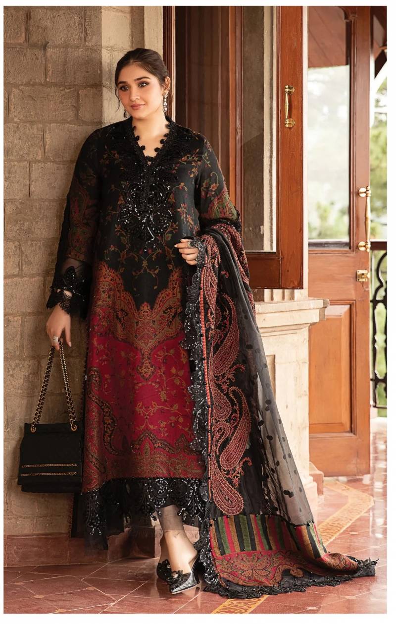 Alzohaib Az 1144 A And B Readymade Chiffon Dupatta Pakistani Suits Collection
