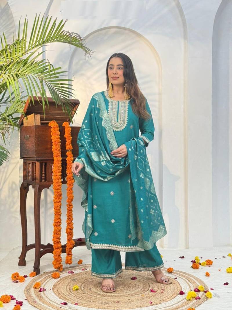 Naisha K 380 Vol 2 Vetican Casual Wear Kurti Plazzo And Dupatta
