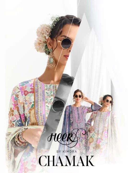Kimora Heer Chamak Muslin Digital Print Kinari Gotta Work Salwar Kameez