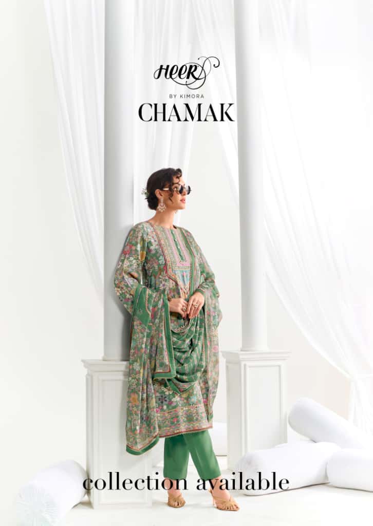 Kimora Heer Chamak Muslin Digital Print Kinari Gotta Work Salwar Kameez