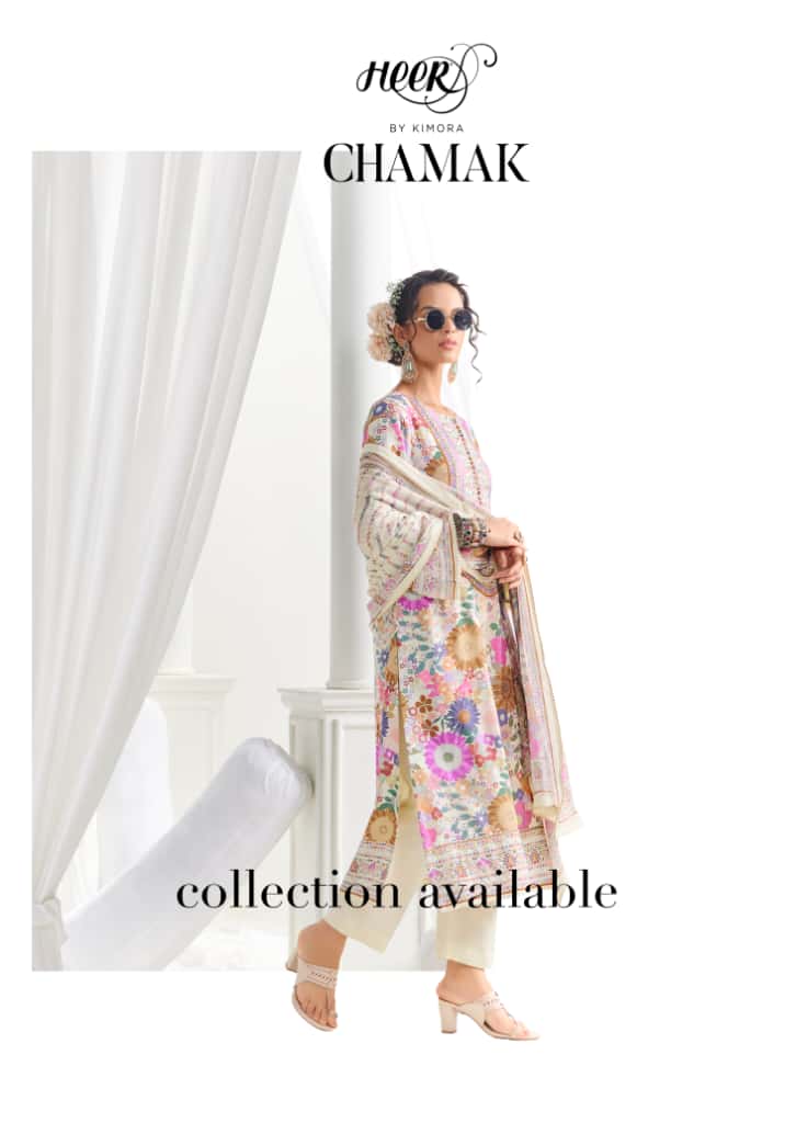 Kimora Heer Chamak Muslin Digital Print Kinari Gotta Work Salwar Kameez