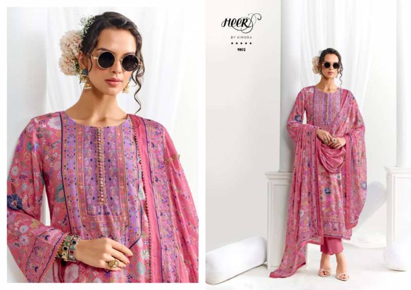 Kimora Heer Chamak Muslin Digital Print Kinari Gotta Work Salwar Kameez